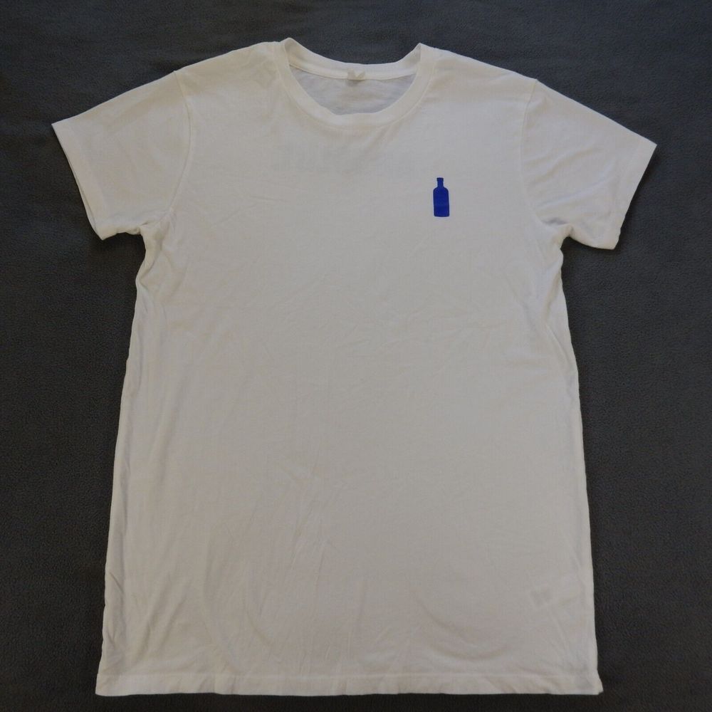Absolut Womens Shirt XL White Vodka Drinking Liquor Shot Bottle Logo Party Tee